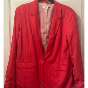 Ellen Tracy Company, Blazer, Red, LARGE